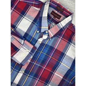 Vintage Chaps Ralph Lauren Plaid Long Sleeve Button Down Shirt Made in USA Men's